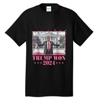 Trump Won Again 2024 Election President 47 Th Tall T-Shirt