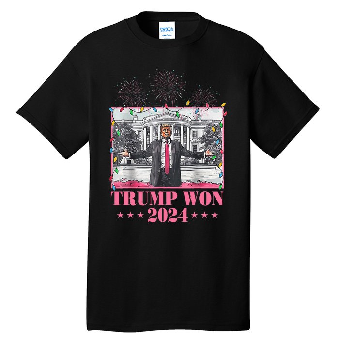 Trump Won Again 2024 Election President 47 Th Tall T-Shirt