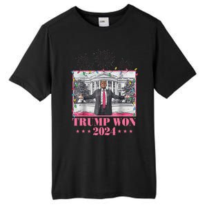 Trump Won Again 2024 Election President 47 Th Tall Fusion ChromaSoft Performance T-Shirt