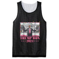 Trump Won Again 2024 Election President 47 Th Mesh Reversible Basketball Jersey Tank