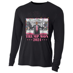 Trump Won Again 2024 Election President 47 Th Cooling Performance Long Sleeve Crew