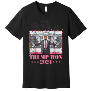 Trump Won Again 2024 Election President 47 Th Premium T-Shirt