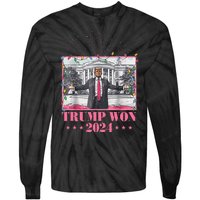 Trump Won Again 2024 Election President 47 Th Tie-Dye Long Sleeve Shirt