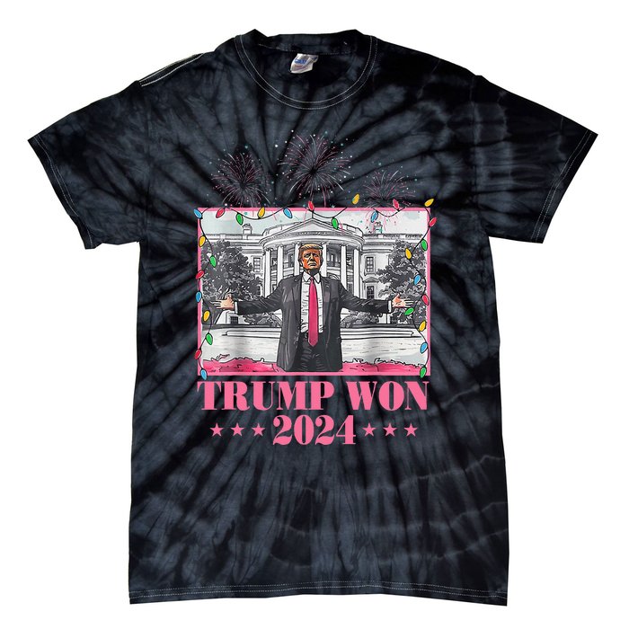 Trump Won Again 2024 Election President 47 Th Tie-Dye T-Shirt