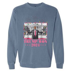 Trump Won Again 2024 Election President 47 Th Garment-Dyed Sweatshirt