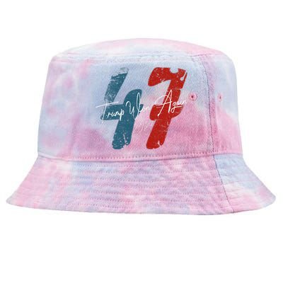 Trump Won Again 47 Inauguration Day Us Democratic Nov 52024 Tie-Dyed Bucket Hat