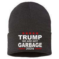 Trump We Are Not Garbage 2024 Sustainable Knit Beanie