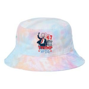 Trump Won Again 2024 Election President 47 Th Tie Dye Newport Bucket Hat