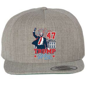 Trump Won Again 2024 Election President 47 Th Wool Snapback Cap