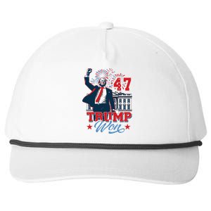 Trump Won Again 2024 Election President 47 Th Snapback Five-Panel Rope Hat