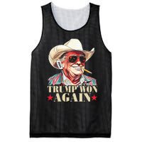 Trump Won Again 2024 Election President 47th American Flag Mesh Reversible Basketball Jersey Tank