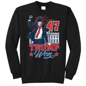 Trump Won Again 2024 Election President 47 White House Sweatshirt