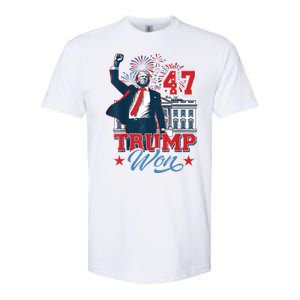 Trump Won Again 2024 Election President 47 White House Softstyle CVC T-Shirt