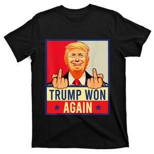 Trump Won Again 2024 Election President 47 Th American Flag T-Shirt