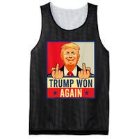 Trump Won Again 2024 Election President 47 Th American Flag Mesh Reversible Basketball Jersey Tank