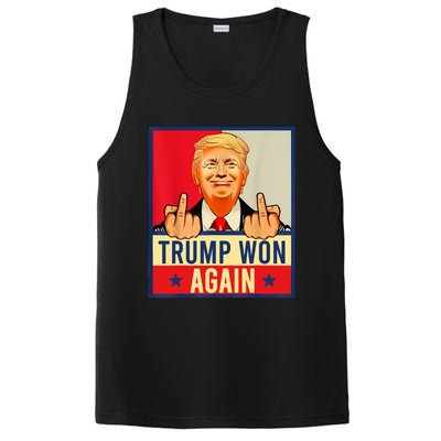 Trump Won Again 2024 Election President 47 Th American Flag PosiCharge Competitor Tank