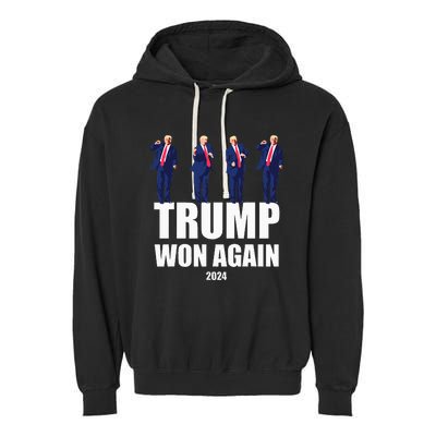 Trump Won Again 2024 Election Inauguration Day 47 President Garment-Dyed Fleece Hoodie