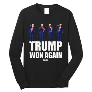 Trump Won Again 2024 Election Inauguration Day 47 President Long Sleeve Shirt