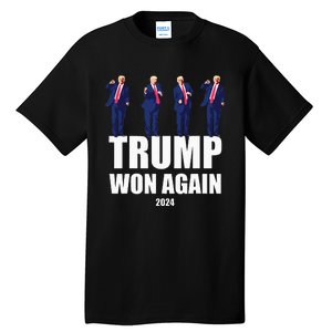 Trump Won Again 2024 Election Inauguration Day 47 President Tall T-Shirt