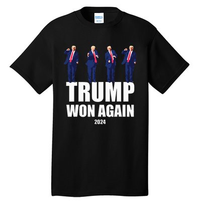 Trump Won Again 2024 Election Inauguration Day 47 President Tall T-Shirt