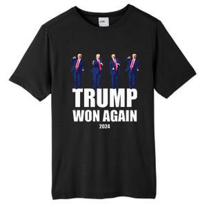 Trump Won Again 2024 Election Inauguration Day 47 President Tall Fusion ChromaSoft Performance T-Shirt