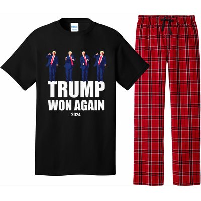 Trump Won Again 2024 Election Inauguration Day 47 President Pajama Set