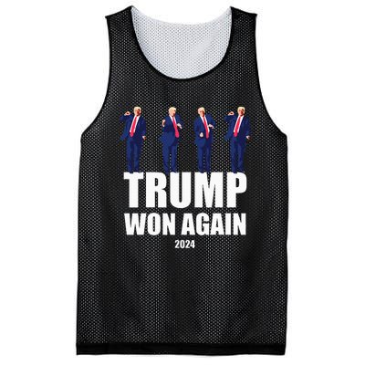 Trump Won Again 2024 Election Inauguration Day 47 President Mesh Reversible Basketball Jersey Tank