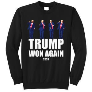 Trump Won Again 2024 Election Inauguration Day 47 President Tall Sweatshirt