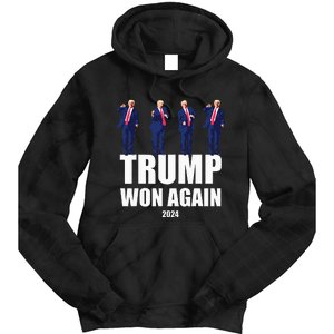 Trump Won Again 2024 Election Inauguration Day 47 President Tie Dye Hoodie