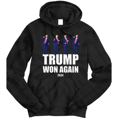 Trump Won Again 2024 Election Inauguration Day 47 President Tie Dye Hoodie