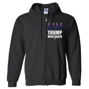 Trump Won Again 2024 Election Inauguration Day 47 President Full Zip Hoodie