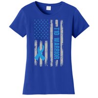 T1d Warrior Awareness American Flag Diabetic Diabetes Type 1 Gift Women's T-Shirt