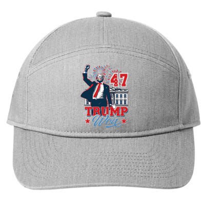 Trump Won Again 2024 Election President 47 Th American Flag 7-Panel Snapback Hat