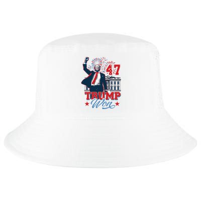 Trump Won Again 2024 Election President 47 Th American Flag Cool Comfort Performance Bucket Hat