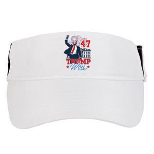 Trump Won Again 2024 Election President 47 Th American Flag Adult Drive Performance Visor