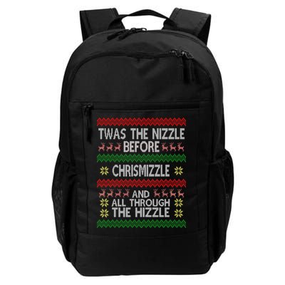Twas The Nizzle Before Chrismizzle Ugly Christmas  Backpack