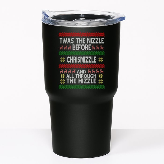 Twas The Nizzle Before Chrismizzle Ugly Christmas  Tumbler