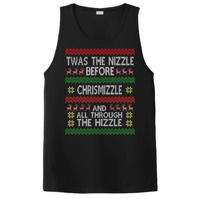 Twas The Nizzle Before Chrismizzle Ugly Christmas  PosiCharge Competitor Tank