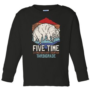 Tardigrade Water Bear Extinction Event Champion Toddler Long Sleeve Shirt