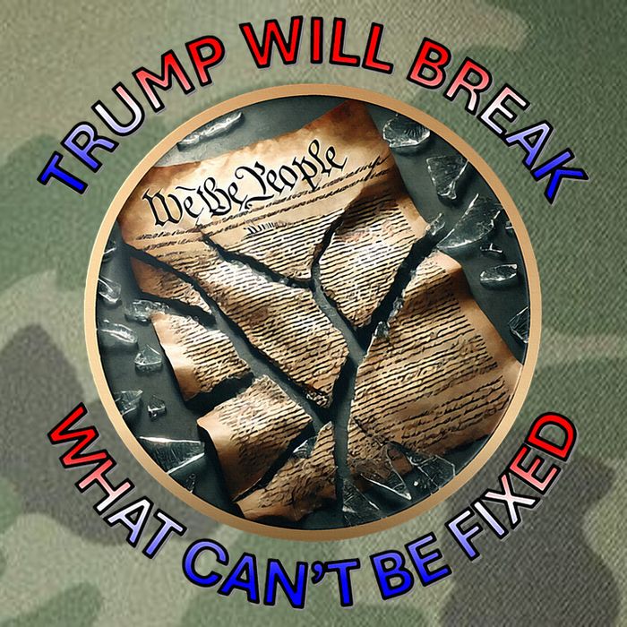 Trump Will Break What CanT Be Fixed Shattered Constitution Legacy Tie Dye Trucker Hat