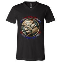 Trump Will Break What CanT Be Fixed Shattered Constitution V-Neck T-Shirt
