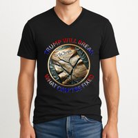 Trump Will Break What CanT Be Fixed Shattered Constitution V-Neck T-Shirt