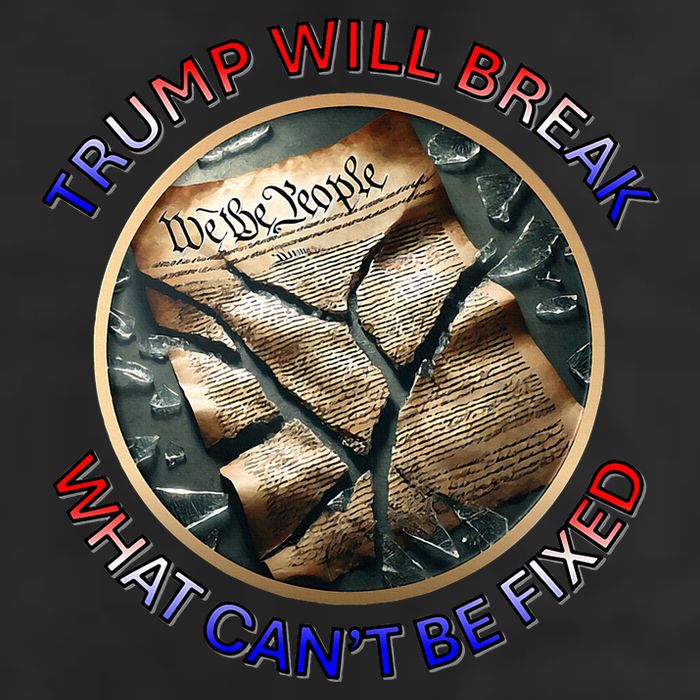 Trump Will Break What CanT Be Fixed Shattered Constitution Large Microfiber Waffle Golf Towel