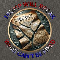 Trump Will Break What CanT Be Fixed Shattered Constitution Cotton Canvas Backpack