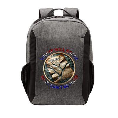 Trump Will Break What CanT Be Fixed Shattered Constitution Vector Backpack