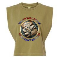 Trump Will Break What CanT Be Fixed Shattered Constitution Garment-Dyed Women's Muscle Tee