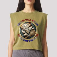 Trump Will Break What CanT Be Fixed Shattered Constitution Garment-Dyed Women's Muscle Tee