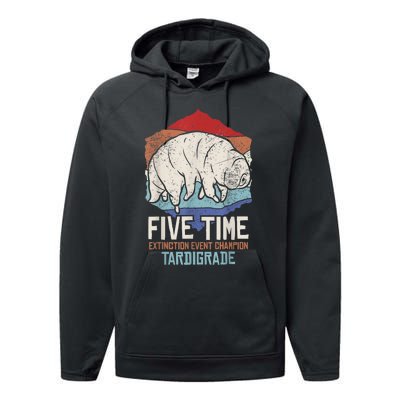 Tardigrade Water Bear Extinction Event Champion Print Performance Fleece Hoodie