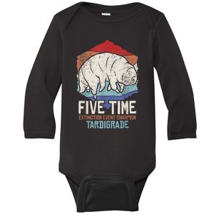 Tardigrade Water Bear Extinction Event Champion Print Baby Long Sleeve Bodysuit