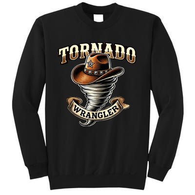 Tornado Wrangler Bold Western Cowboy Graphic Design Sweatshirt